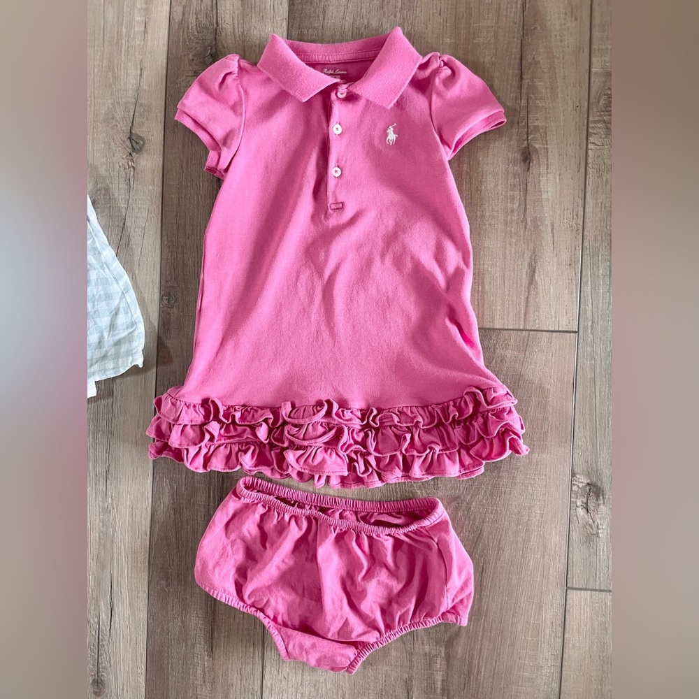 Ralph Lauren Baby Girl Dress and diaper cover 24m